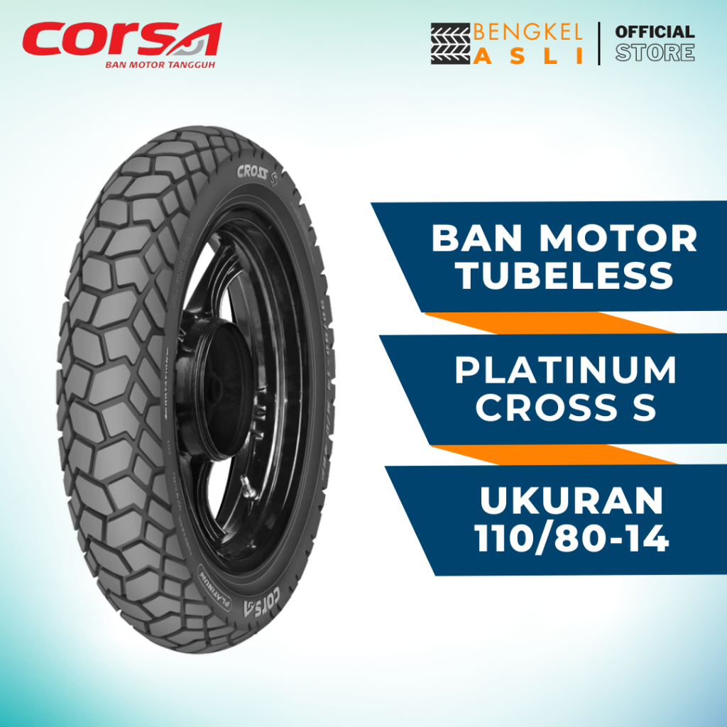 Ban Motor CORSA Platinum CROSS S Ring 14 110/80-14 Tubeless (TL)