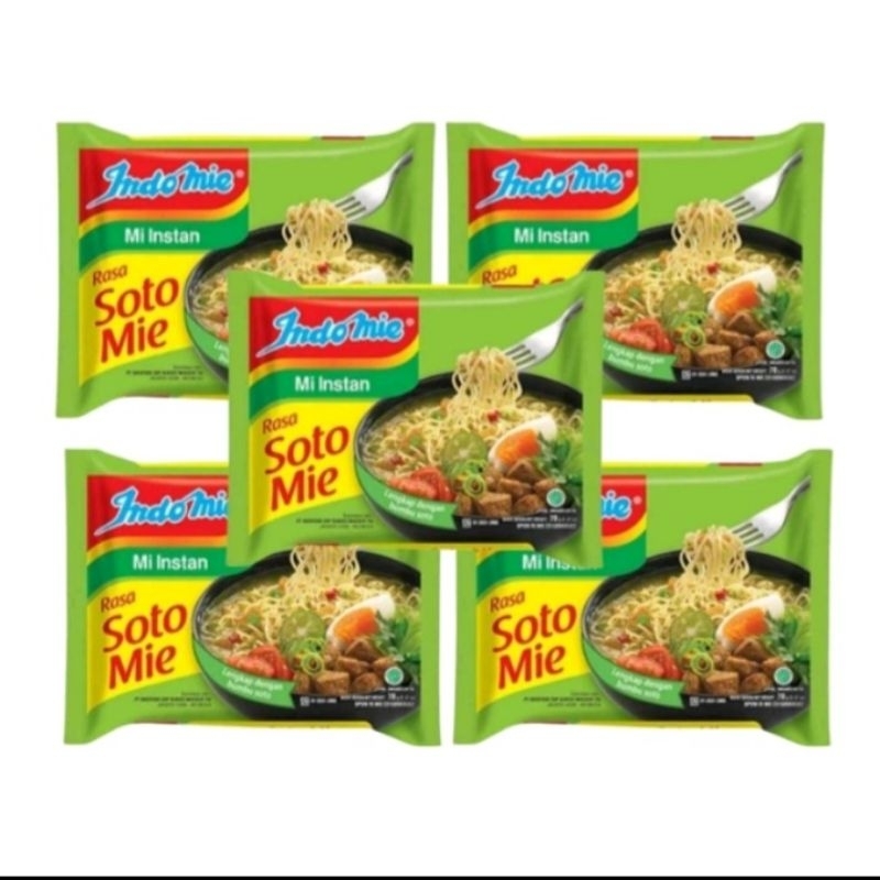 

Indomie mie instan soto 70gr x 5
