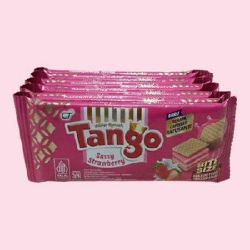 

Wafer Tango Strawberry Kemasan Renceng (10 x 16 gram)