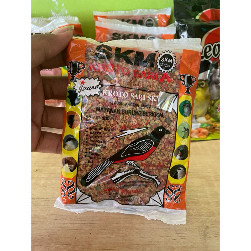 Pakan Burung Skm Kroto Sari Voer Pur Kasar Anti Stress Makanan Murai Kacer Jentet Cendet Punglor Dec
