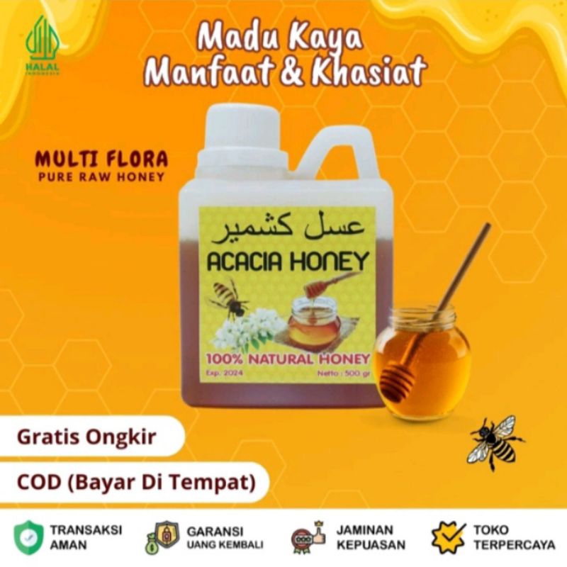 

Madu Asli Murni Natural Raw Honey ‐ Acacia Honey 500gr