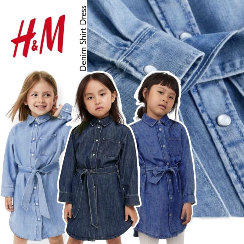 dress denim anak perempuan hm