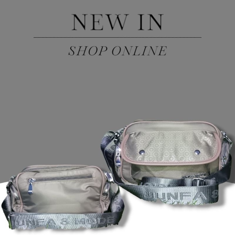TAS SELEMPANG WANITA ~JUNFA MODE SLING BAG WARNA KHAKI PERNAH PAKAI REAL PICT