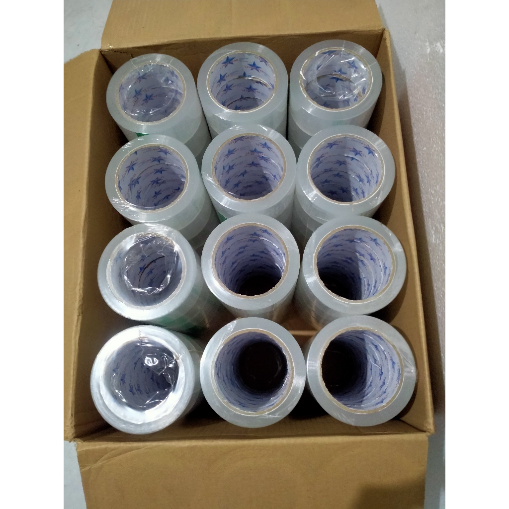 

Lakban 1 Dus Bening/Coklat 90 Yard-100 Yard Murah Tebal Isi 72