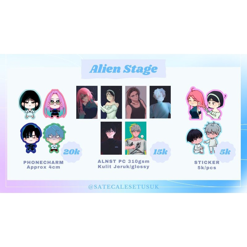 ALIEN STAGE ALNST Phonecharm Photocard Sticker Fanmerch by Satecalesetusuk