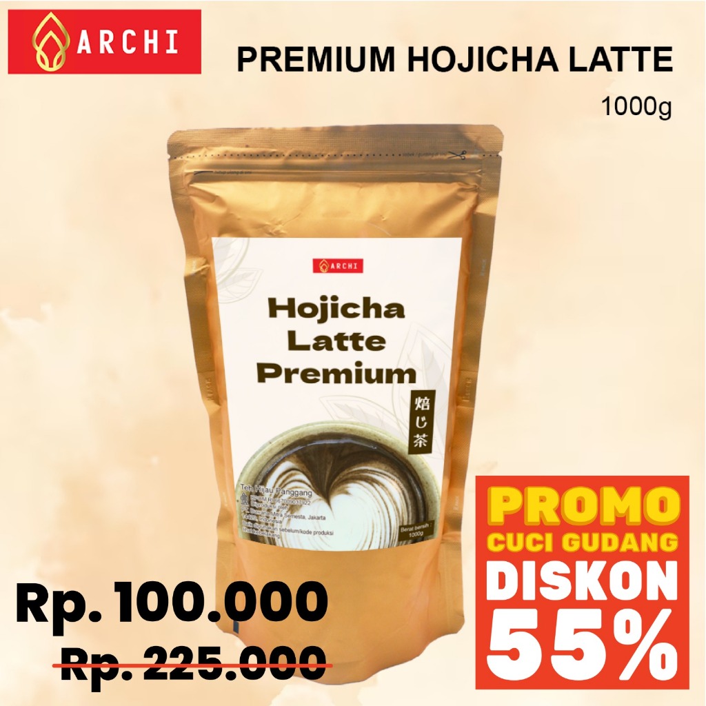 

Premium Hojicha Latte Teh Hijau Bubuk Panggang 1000 gram Promo Diskon 55%