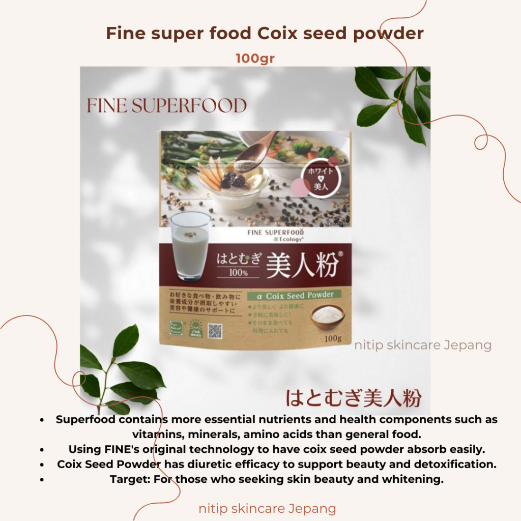 

fine super food coix seed powder original fine japan