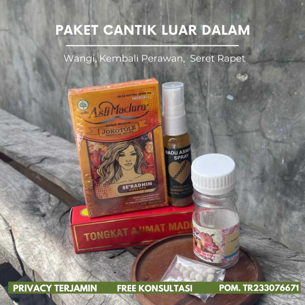 PAKET JAMU AWET AYU TONGKAT PUTIH ASLI MADURA PIL KUNYIT PUTIH KEWANITAAN MADU ASMARA SPRAY MURAH TE