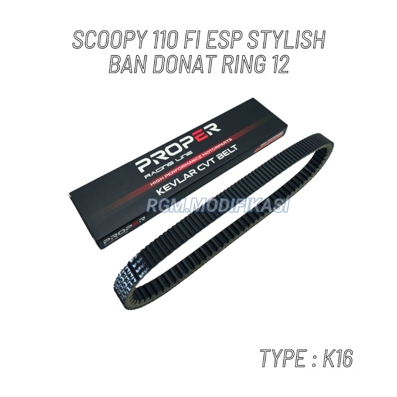 VANBELT V BELT KEVLAR PROPER RACING LINE SCOOPY FI ESP STYLISH RING 12 BAN DONAT 100%ORIGINAL