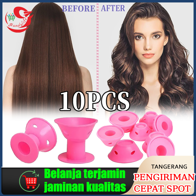 10Pcs/set Rol Rambut Pengeriting Rambut Tidak Panas Alat Styling Rambut