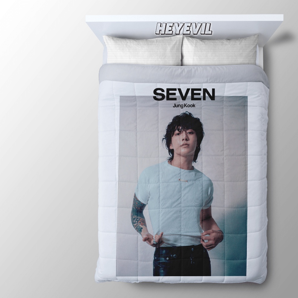 HEYEVIL  SEVEN Jungkook Selimut Duvet Quilt Cover Bedcover Bedspread BTS bangtan Boys Jungkook V Jim