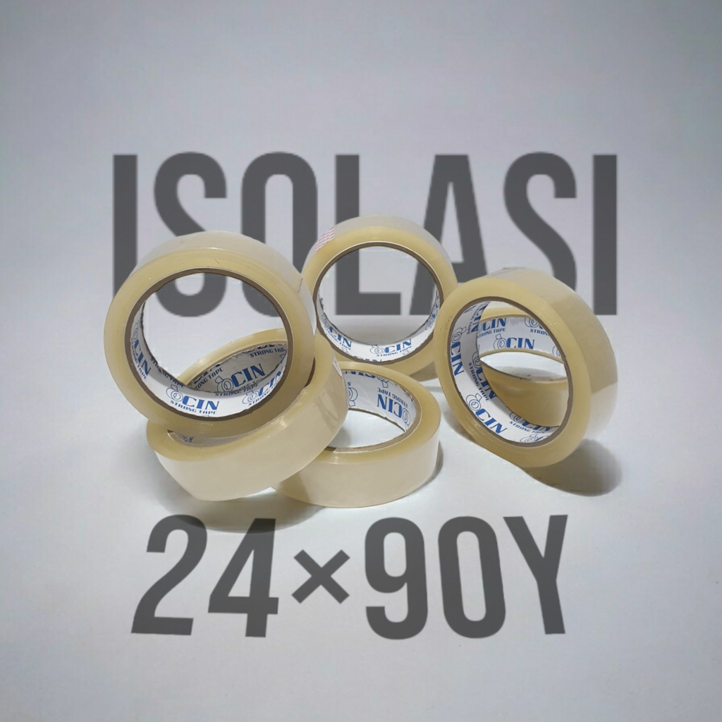 

TERMURAH!!!! ISOLASI BENING / LAKBAN BENING KECIL 90 YARD NAWA/OCIN TAPE 6 PCS BAYAR DI TEMPAT(COD)