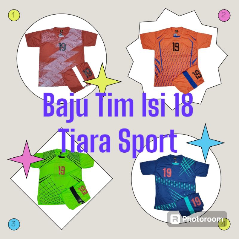 Stelan tim bola 18 dewasa V-Neck/ Kaos Tim Stel 18/ Kaos Tim/ Baju Tim V-neck
