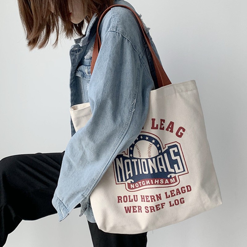 Tas Tote Bag BIG Tenteng Canvas Termurah Fashion Wanita Pria National Bruins