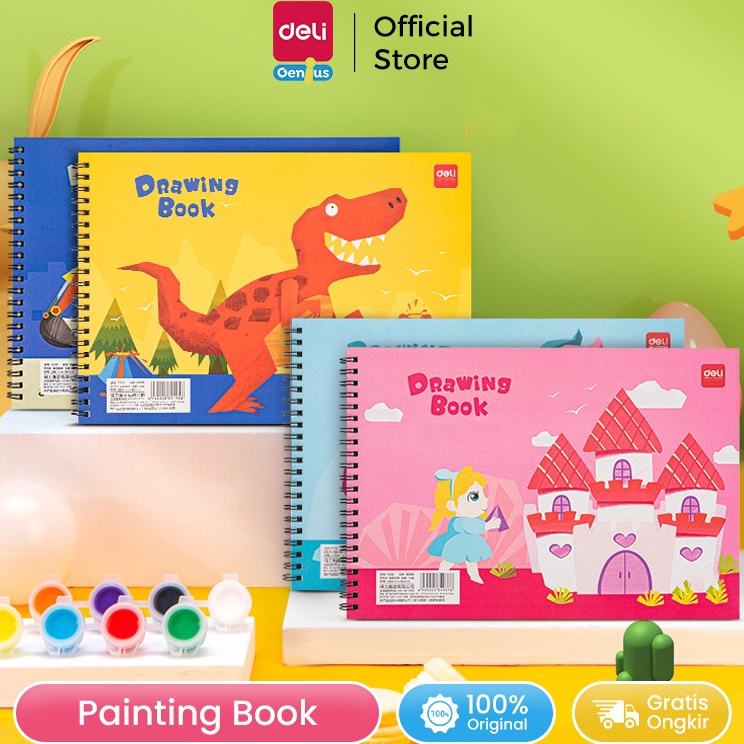 

Ready Now Deli Cute Painting Book Buku Gambar Design Lucu 1g 3 lembar 73351