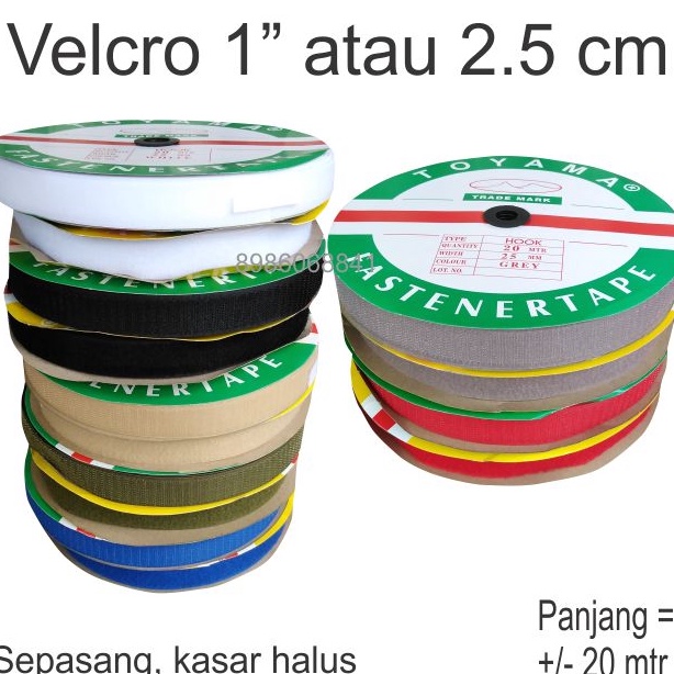 

KODE B28P Perekat Velcro Magic Tape Kretekan 1 atau 25cm ROLL
