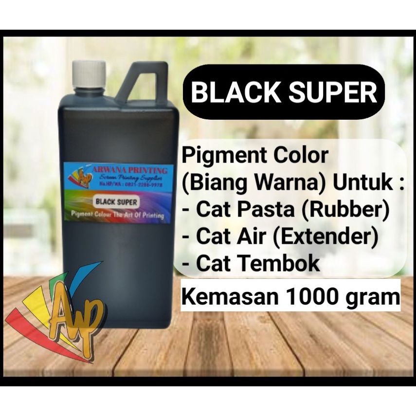 

KODE G79Y Biang Warna Sablon Hitam Pigment Black Super 1kg