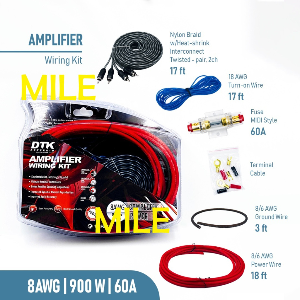 WIRING KIT AMPLIFIER KABEL SET POWER