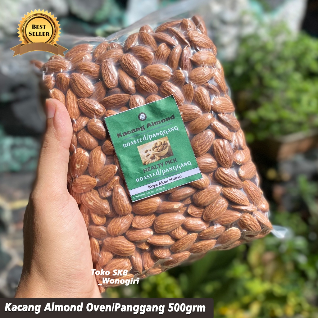 

500grm Kacang Almond Oven Panggan Kualitas Super