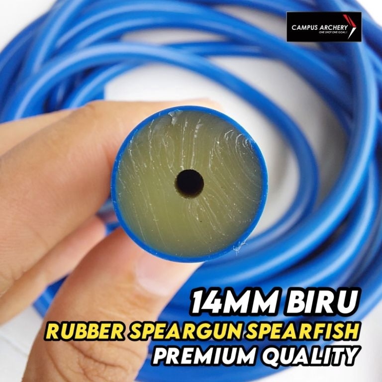 KODE C72E Karet Speargun 14mm Biru Premium Bukan Primeline Rob Allen Epsealon Spearfishing Rubber