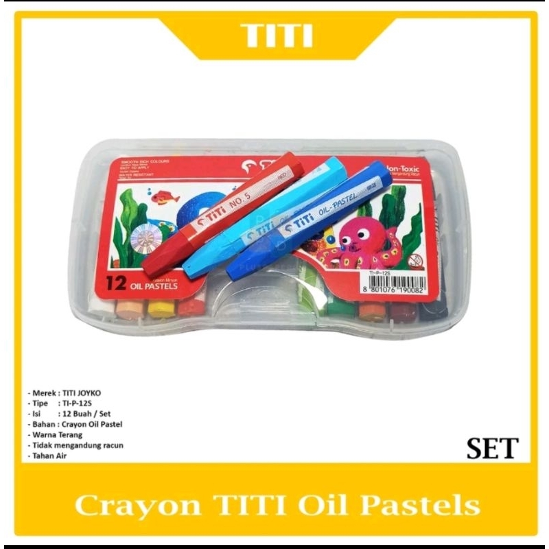 

TITI CRAYON OIL PASTEL ISI 12 WARNA / 1 SET KRAYON MINYAK TITI ORIGINAL