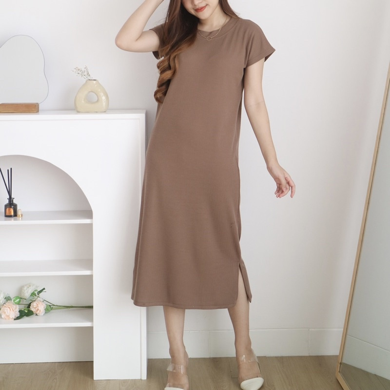 mall inline badgeMSMO Lavien Midi Shirt Dress / Dress Wanita / Dress Korea