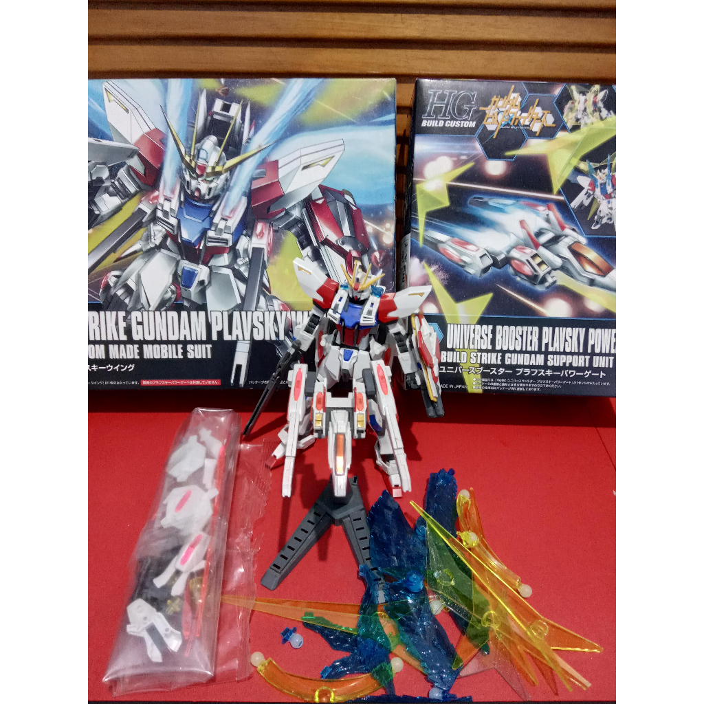 BANDAI HG 1/144 HGBF Star Build Strike Gundam Plavsky Wing + HG 1/144 Universe Booster Plavsky Power