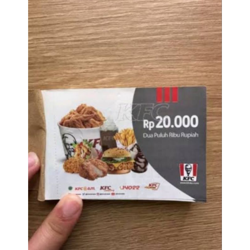 KFC Voucher 20 ribu 20.000