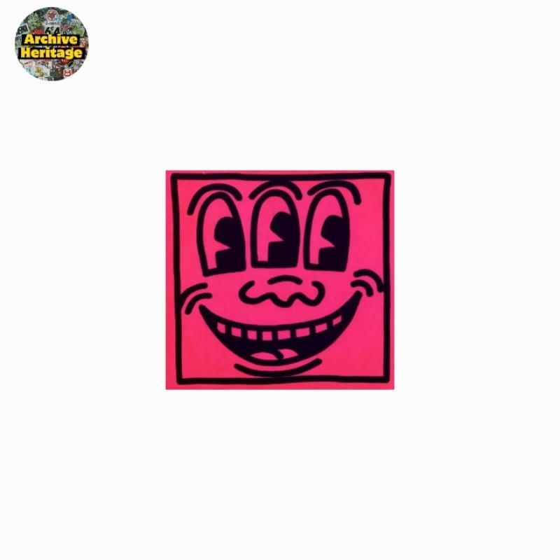 

stiker Keith Haring Three Eyes graphic stiker artwork