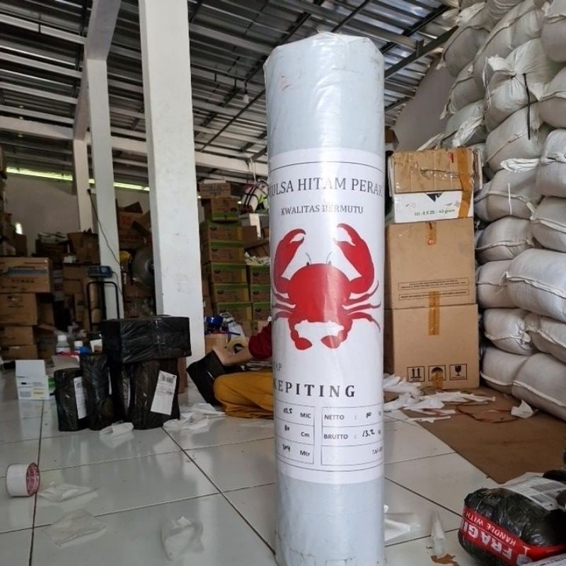 Mulsa Hitam Perak Kepiting Netto 10 KG Lebar 160 CM