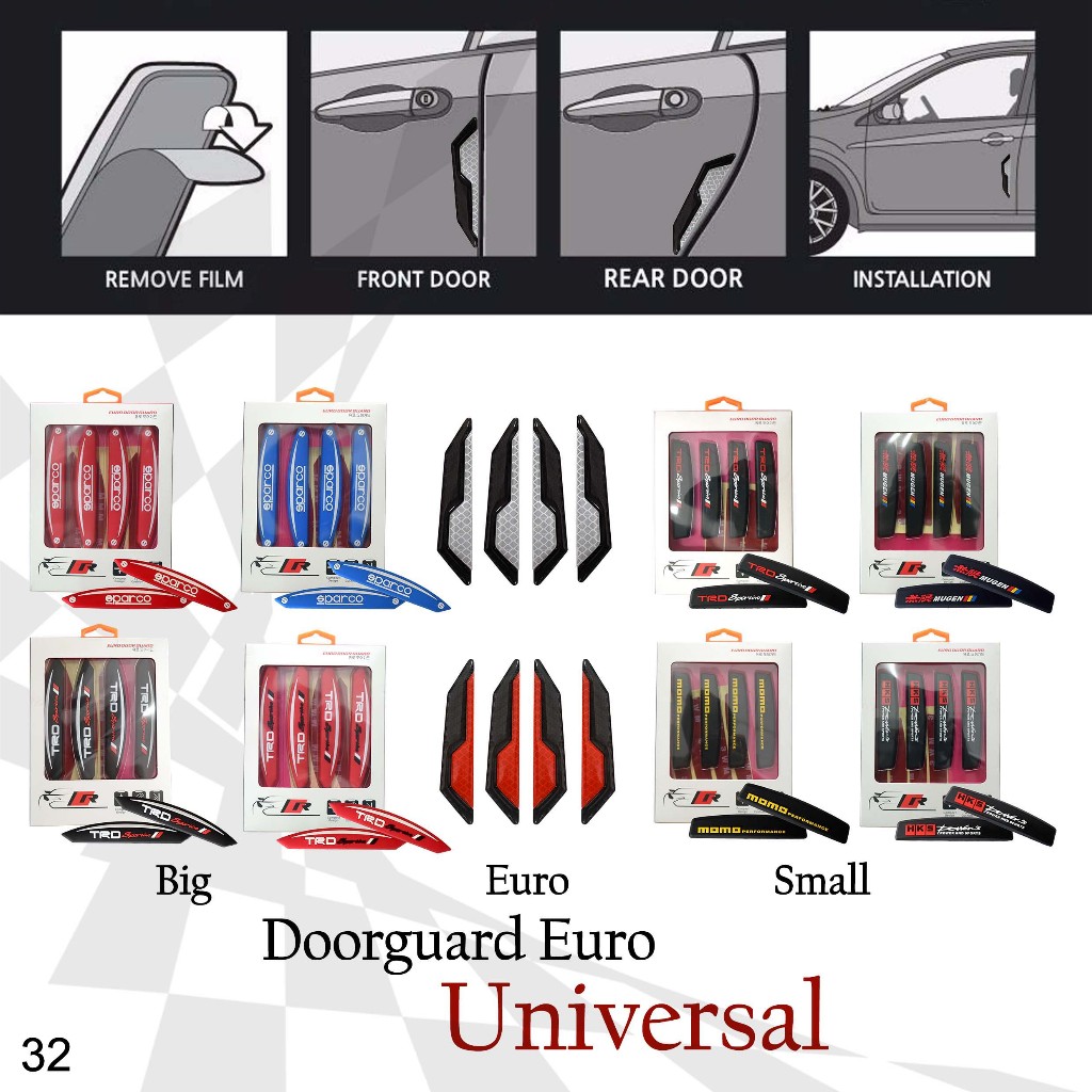 Doorguard Sparco & Bear Lucu Pelindung Body Mobil Door guard Hiasan Aksesories Lucu