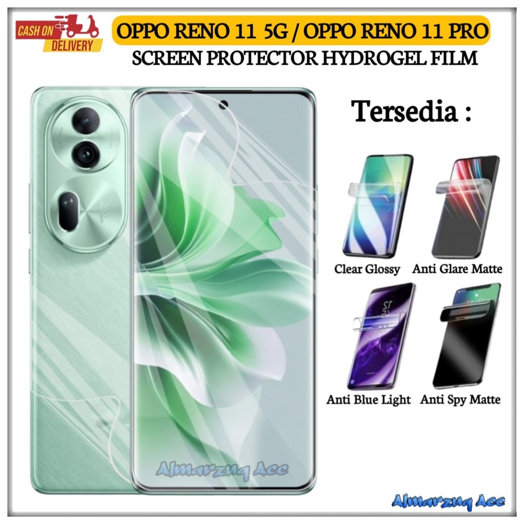 Anti Gores Hydrogel Film Oppo Reno 11 5G Reno 11 Pro Screen Protektor HP Full Cover