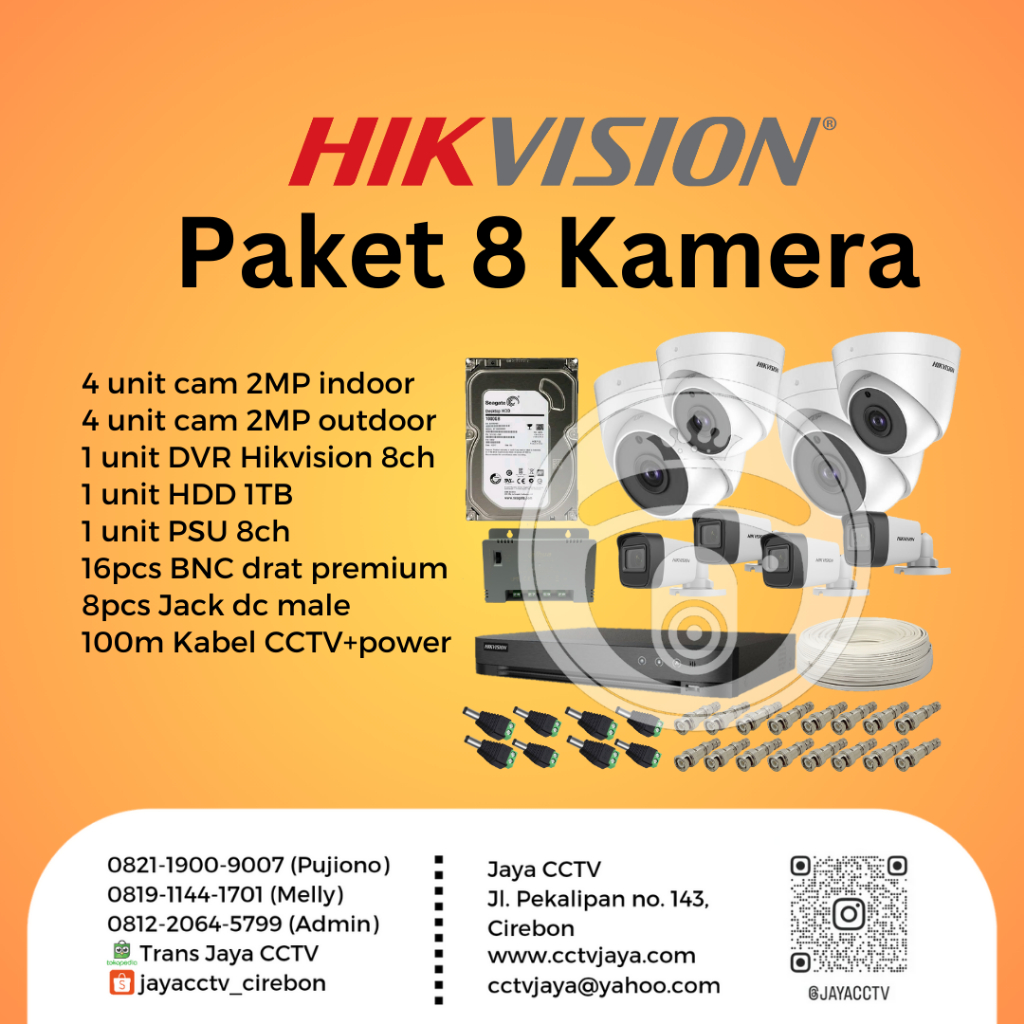 Paket CCTV Hikvision 8 Channel
