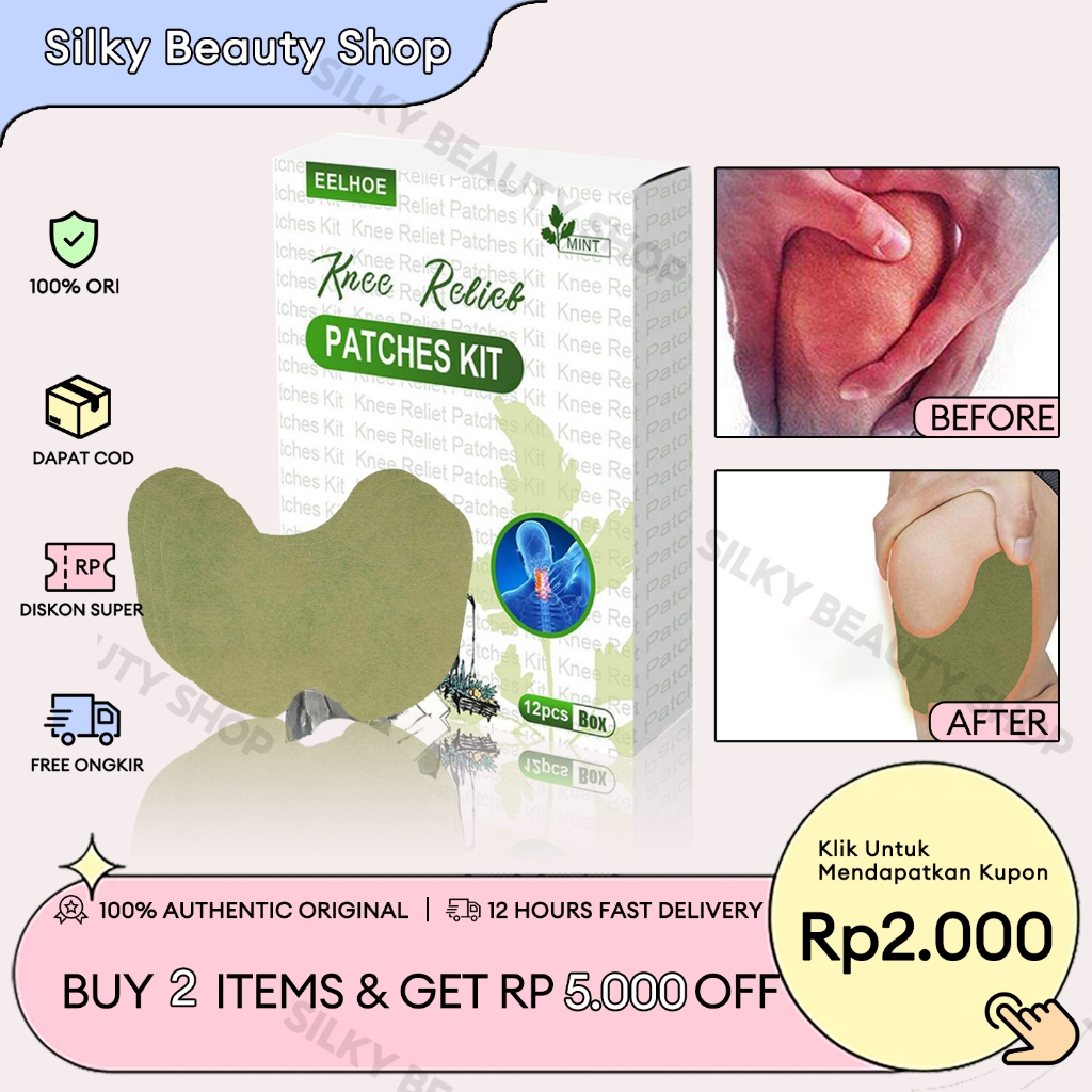 [Beli 2 Gratis 1] EELHOE Patch Sendi Artemisia 12pcs Koyo Nyeri Leher Patch Ampuh Menghilangkan Nyer