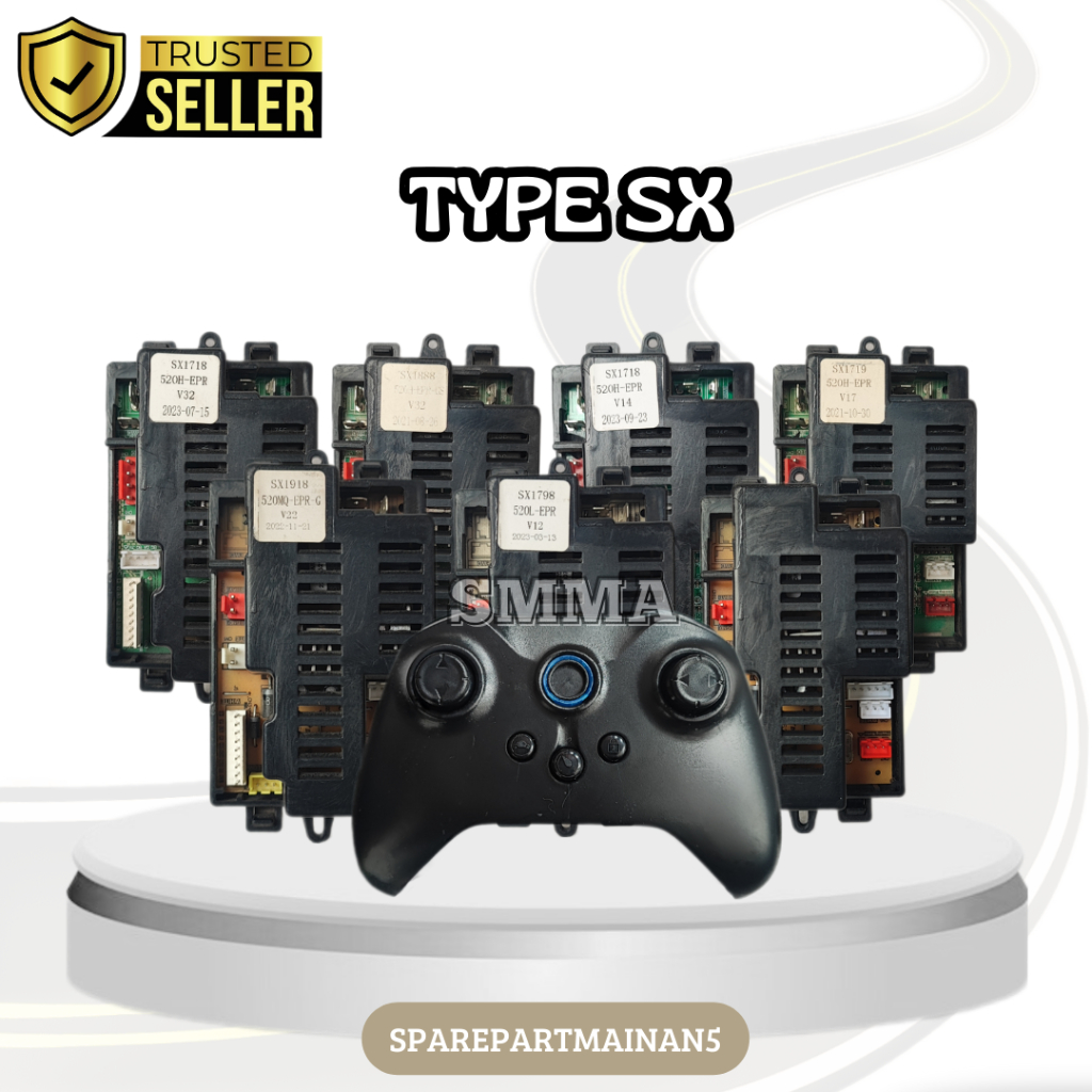 SMA5 || Receiver+Remote Control 2,4Ghz 12v SX1718, SX1798 mobil aki, pliko, PMB, unikid, Mercedes, m