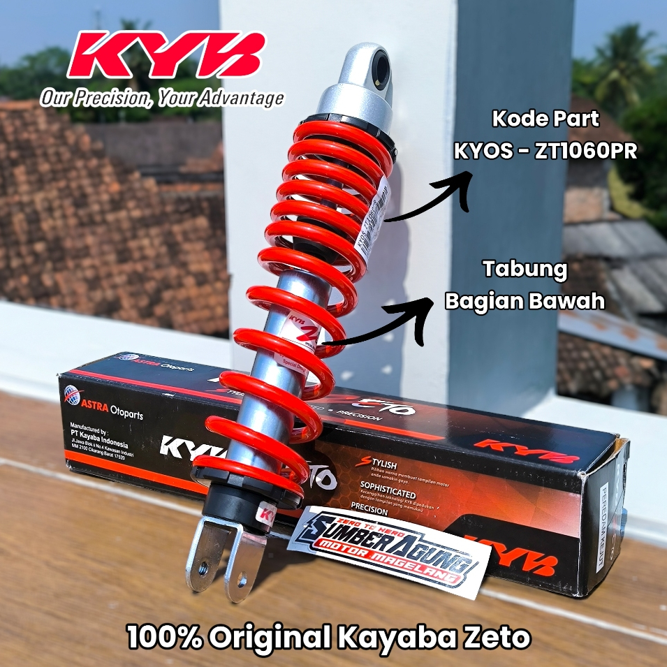 SHOCK SHOCKBREAKER BELAKANG KAYABA ZETO TABUNG BAWAH MIO VARIO BEAT SCOOPY SPACY FINO 300 Mm KYOS-ZT