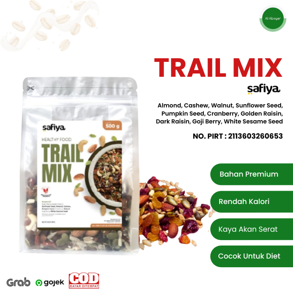 

Trail Mix Safiya 500 gr Berry Nut and Seed Original Cemilan Diet Sarapan Sehat Premium Enak dari Safiyya