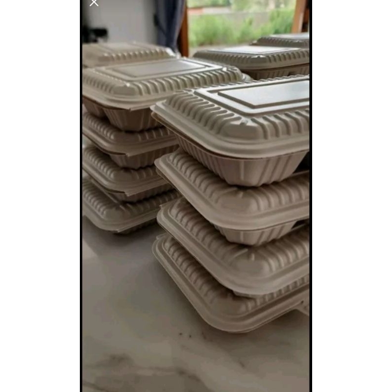 Tree Am Pm Meal Box Plastik Sekat 4 (20Pcs) / Meal Box 88 Cream Merak (20Pcs) / Meal Box Sekat 4