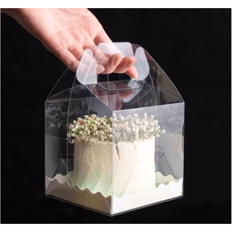 Box Mika Cake / Box tenteng bening / Gable box mika transparan