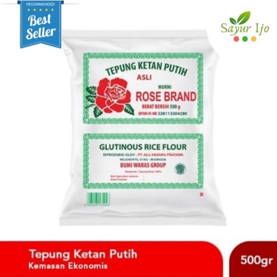 

Rose Brand Tepung Ketan Putih 500 Gram / Pack Glutinous Rice Flour