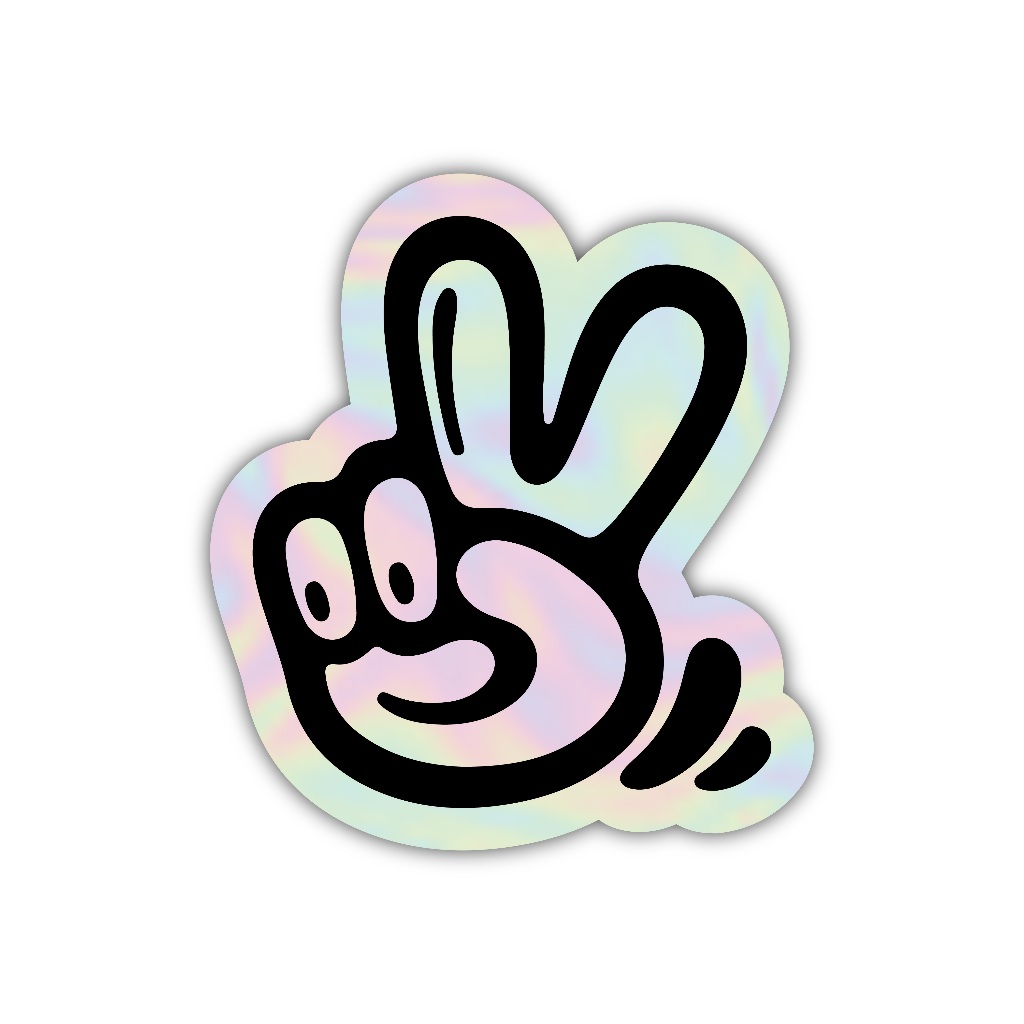 

Z234 sticker peace aesthetic, stiker hologram satuan