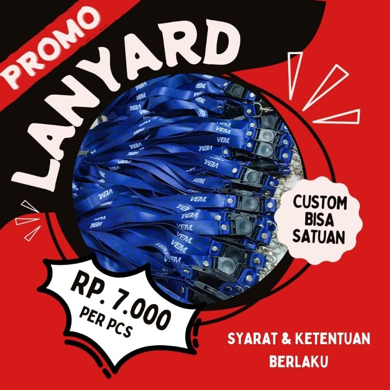 

lanyard Custom Satuan Bebas / Lanyard Murah Custom