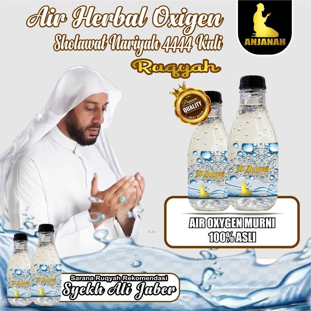 

Anjanah Air Oxygen Herbal Ruqyah Sholawat Nariyah 4444x Obati Depresi/Gila/Sakit Jiwa/anak rewel