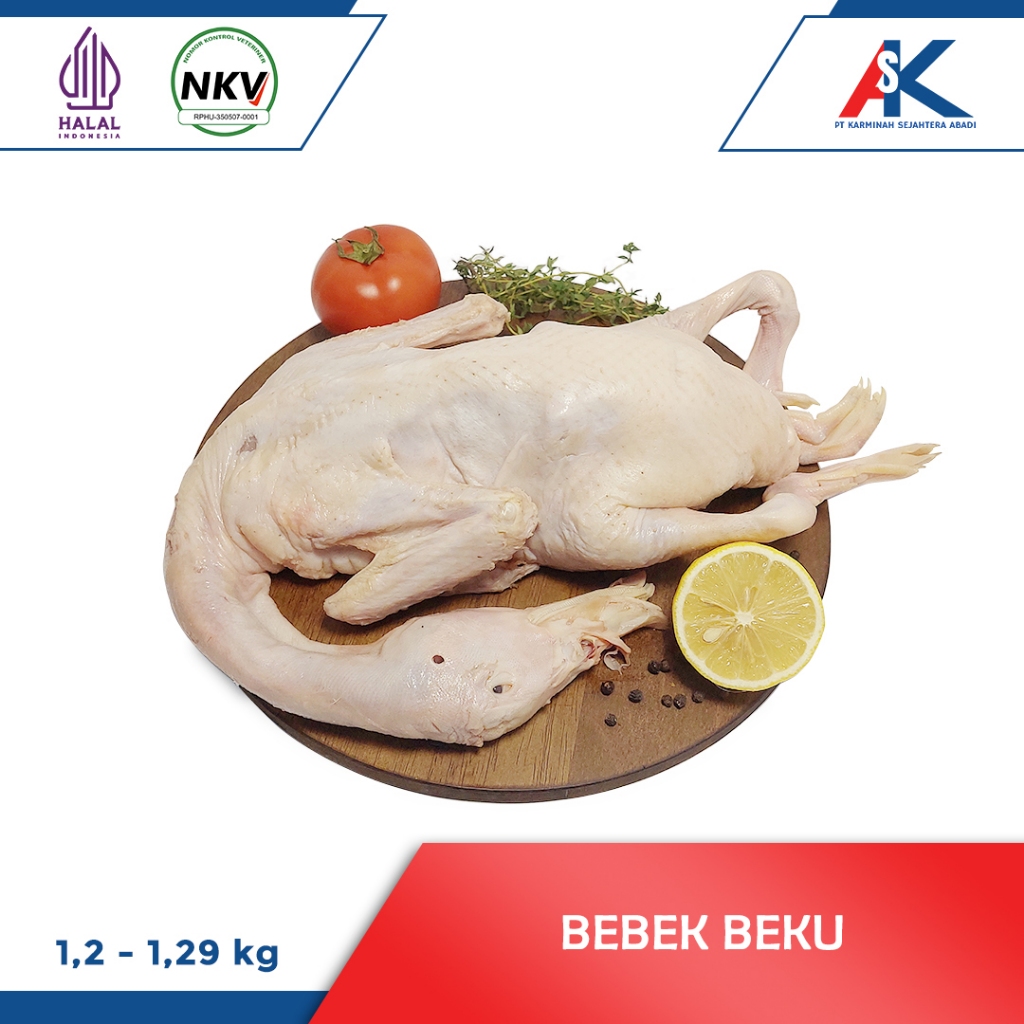 

DAGING BEBEK UTUH UKURAN 1,2 - 1,29 KG / BEBEK FROZEN / FRESH / DAGING BEBEK HIBRIDA