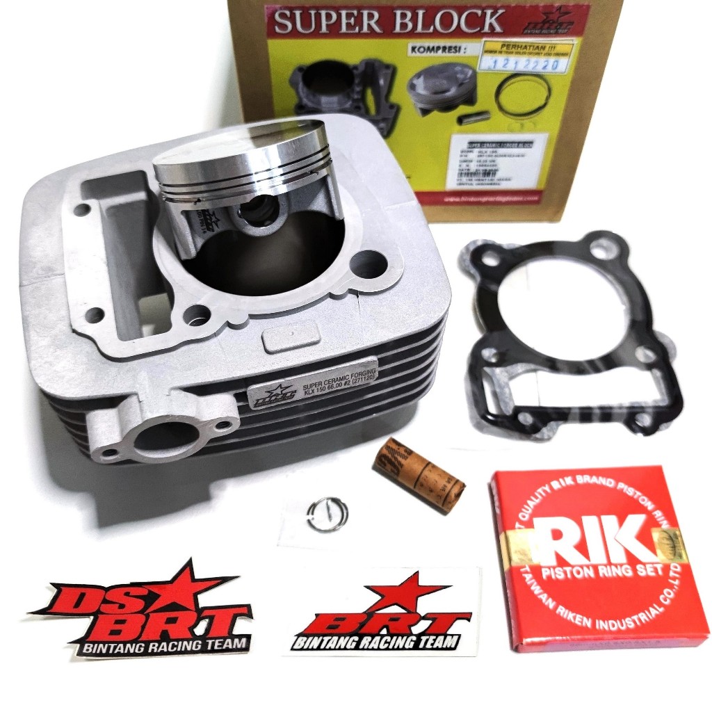 Blok Ceramic & Piston Forged BRT 66 66mm KLX 150 Dtracker 150 KLX 140 Bore Up 185 190cc