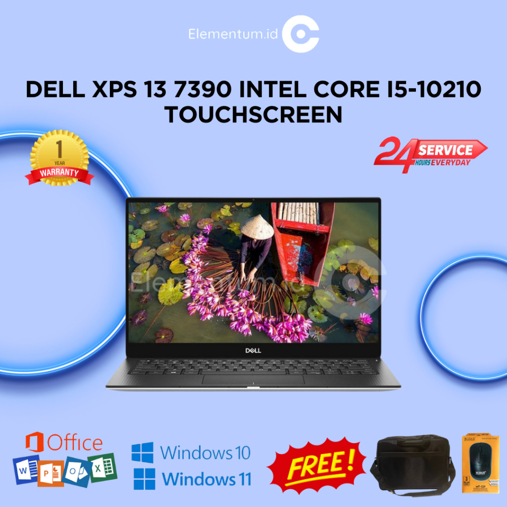 Laptop Dell XPS 13 7390 Intel Core i5-10210 | 8GB 256GB SSD 13.3"FHD Touch Screen
