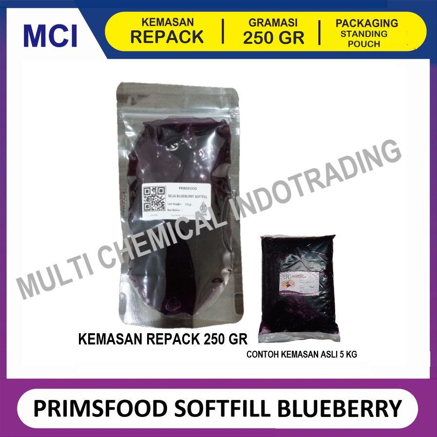 

PRIMSFOOD SOFTFILL SELAI BLUEBERRY JAM BLUE BERRY REPACK 250 GR
