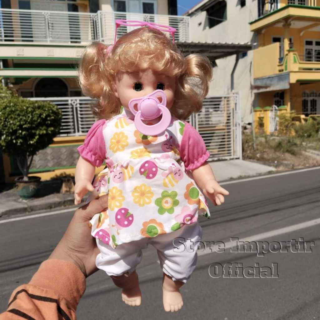 Mainan Boneka Elvira 638 S Plus Empeng Bisa Nangis Dan Bisa Bicara Mama Papa Lucu | Mainan Anak Pere