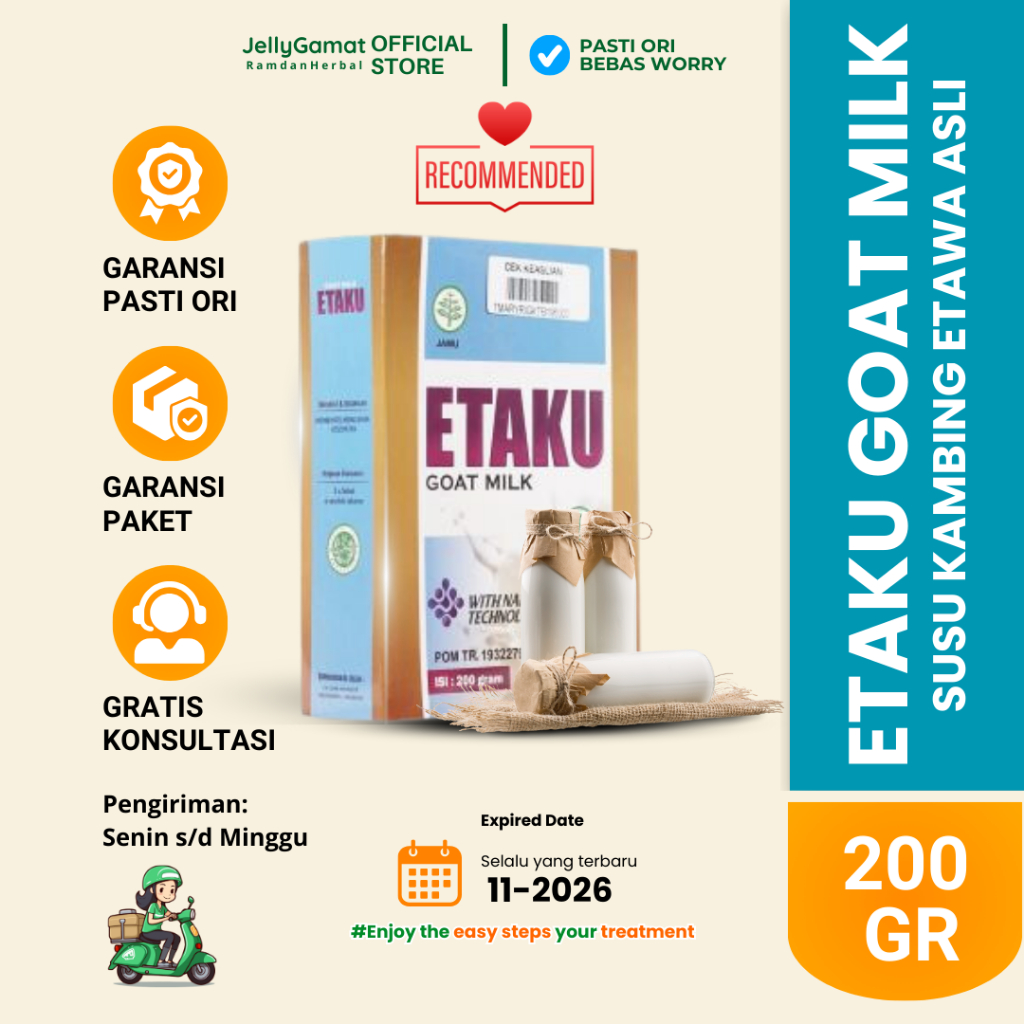

Susu Bubuk Kambing Etawa 100% Asli Enak Tidak Bau - Walatra Etaku Goat Milk Original - BPOM - COD