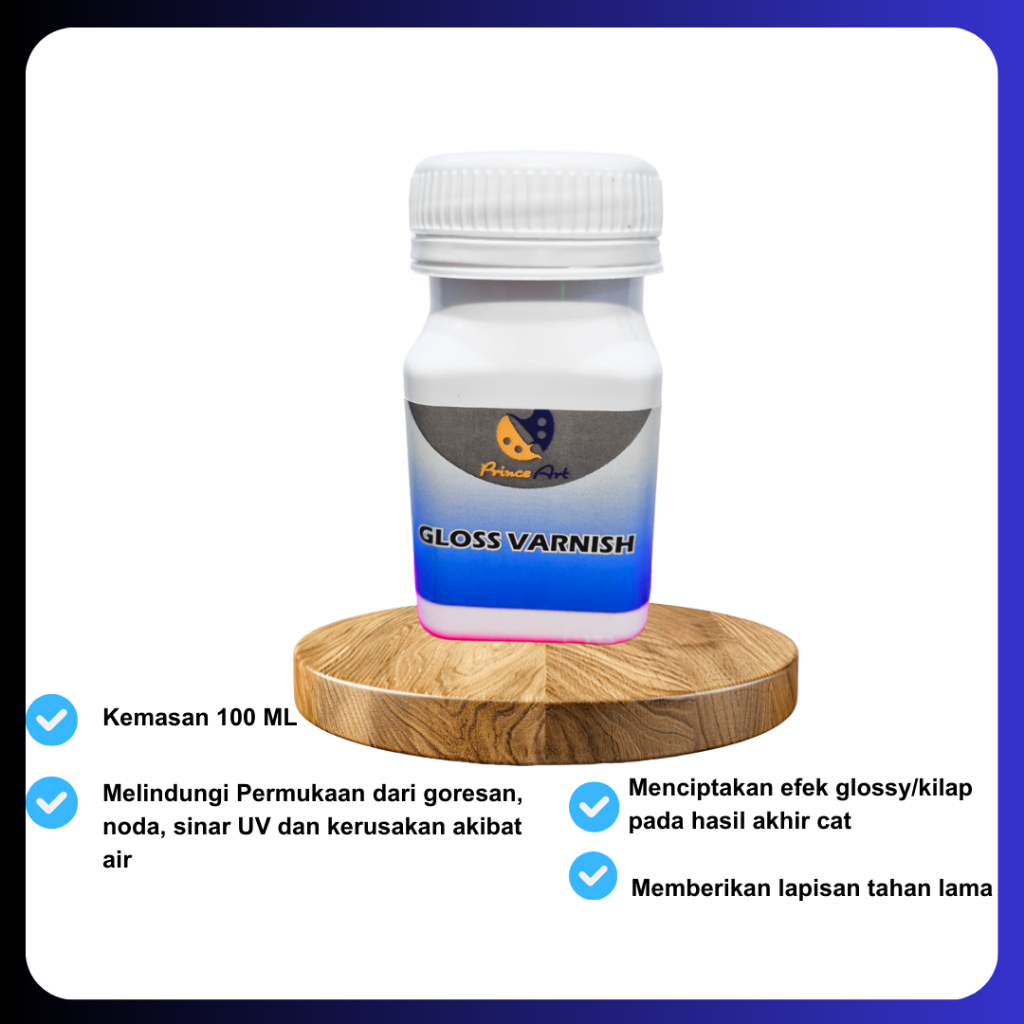 

Varnish glossy / vernish clay/finisher tanah liat, kayu, kanvas, decoupage